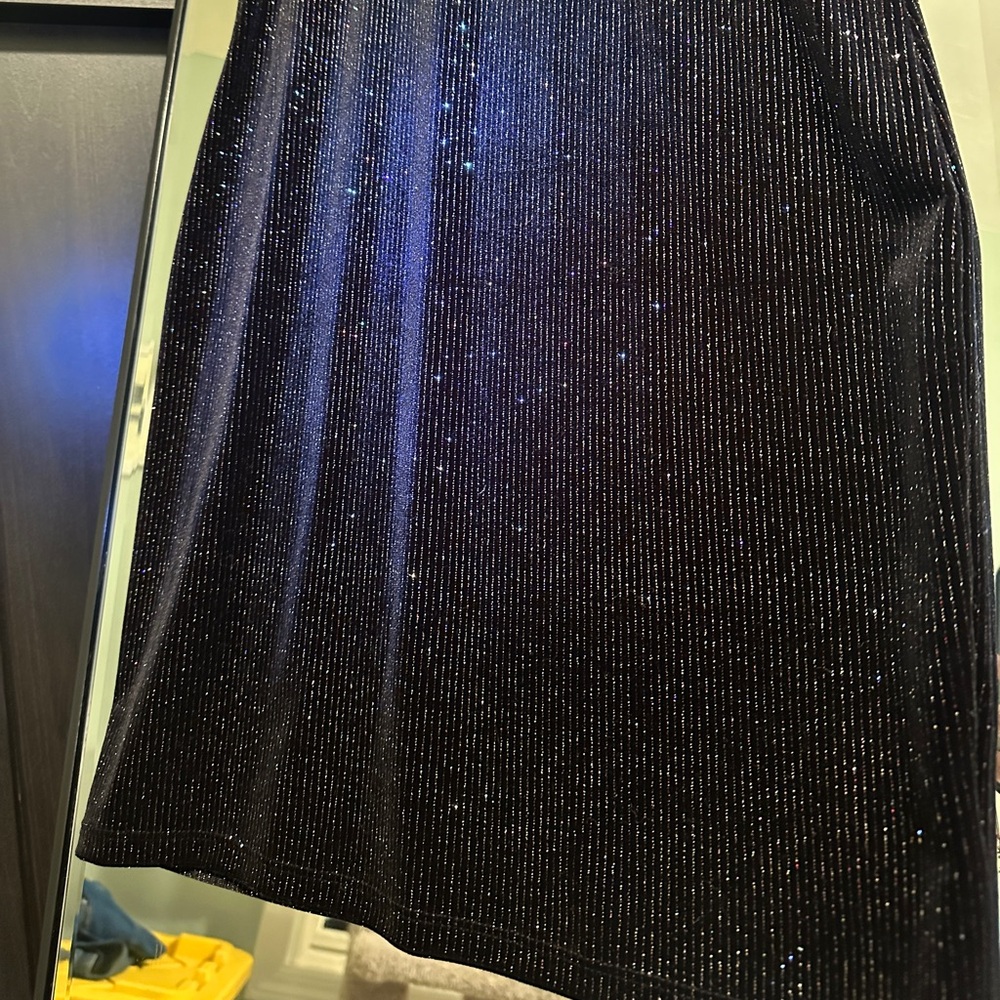 Wild Fable Black Rainbow Sparkle Sleeveless Ribbed Mini Dress - Picture 6 of 12